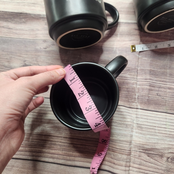 Rae Dunn Black Morning Stack Mugs Set - Picture 6 of 7